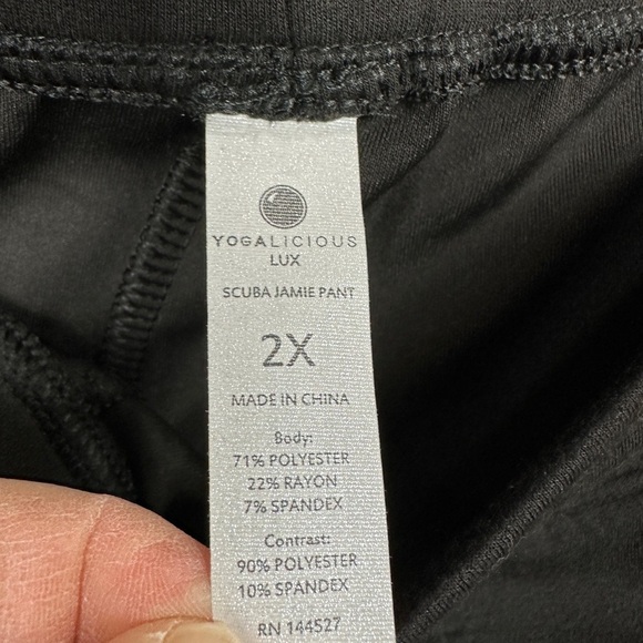 Yogalicious Lux Scuba Jamie black pull on cargo pants sz 2X NWT $72 - Picture 4 of 6